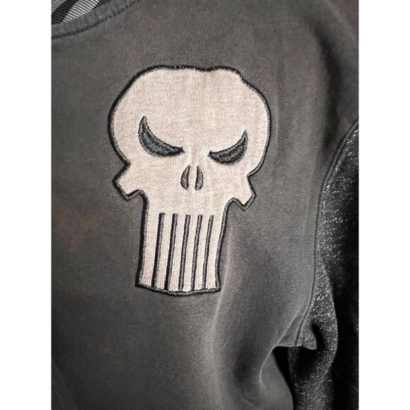 Marvel the Punisher Varsity Style Snap Front XL Embroidered Logo - Picture 3 of 9